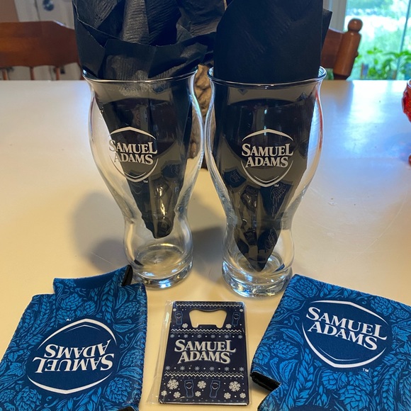 SAM ADAMS GIFT SET NEW GLASSES KOOZIES AND CREDIT CARD BOTTLE OPENER - Picture 7 of 7